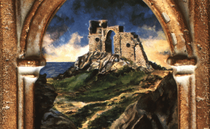 Linda Champanier oil painting of castle at dawn